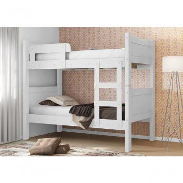 Imagem de Beliche Maria Clara Branco Com Colchões - Framar Móveis