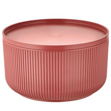 Imagem de Travessa Redonda Dynasty Velout Em Plástico Com Tampa 4l Marrom