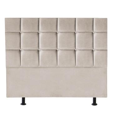 Imagem de Cabeceira Estofada Espanha Queen Corino Bege 160x125x8cm Mabe Magazine