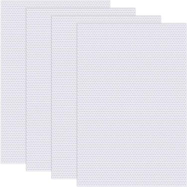 Imagem de Pndeyo 4 folhas de malha branca para olhos, tela em branco imprimível de 0,5 mm à prova d'água, folha de lona em PVC para cosplay peludo, adereços de artesanato, fabricação de bonecas