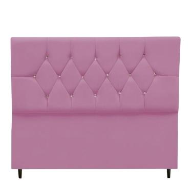 Imagem de Cabeceira Para Cama Box Estofada Solteirão 100 Cm Suede Madri rosa