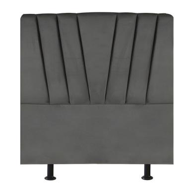 Imagem de Cabeceira Estofada Cama Solteiro 100 Cm Ariel Corino Cinza