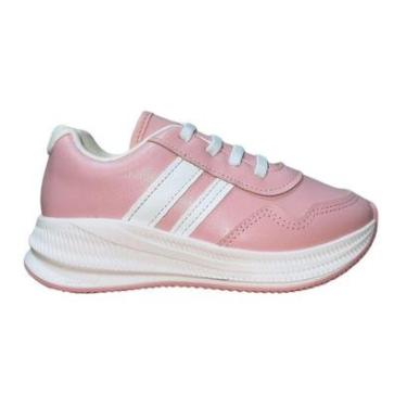 Imagem de Tênis Slip On Casual Cadarço Estilizado Infantil Menina Molekinha 2577.107 Rosa-Feminino