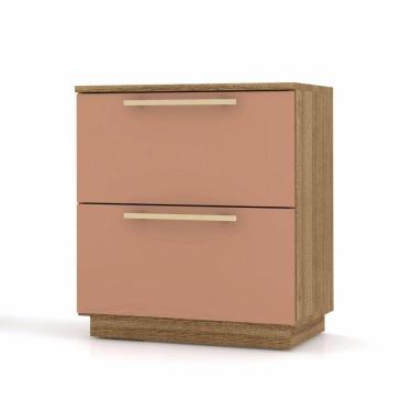 Imagem de Mesa De Cabeceira 2 Gavetas Dubai Cor Nature / Camarim - Vila Rica