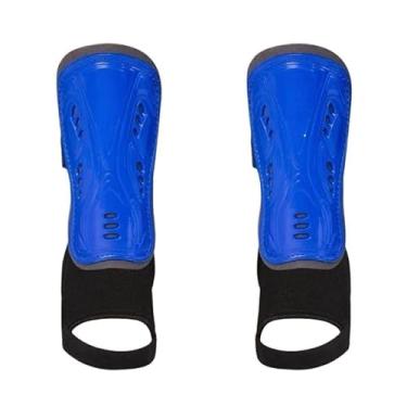 Imagem de Caneleira Infantil com Tornozeleira Proteção e Conforto – Futebol, Futsal e Society (7 a 12 anosk) (AZUL)