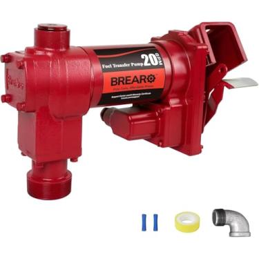 Imagem de BreAro Bomba de transferência de combustível 20GPM 12V DC, bomba de combustível CC de alto fluxo, bomba de transferência resistente a gás de ferro fundido para gasolina, diesel, querosene, misturas de