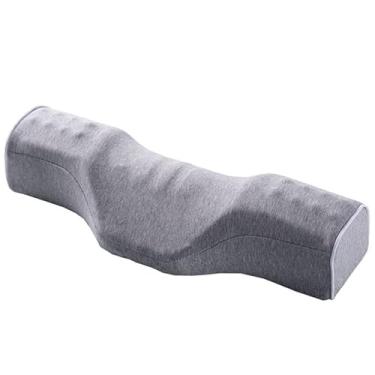 Imagem de SPXMQSS Almofada ergonômica lambe, travesseiro de pescoço com espuma de memória dorme lateral alivia o pescoço e a dor nos ombros, travesseiro ortopédico para dormir lateral reparação de correção de