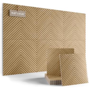 Imagem de Fluxynara Painéis de parede acústicos grandes artísticos, painéis decorativos absorventes à prova de som de 177 x 119 cm - 6 pacotes com 60 abas adesivas, para estúdio de gravação/escritórios