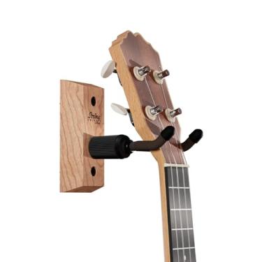 Imagem de String Swing Ukulele Suporte de parede para bandolim Uke Concert Abacaxi Soprano Tenor e Barítono compatível com estojo alternativo para casa ou estúdio – Madeira de cerejeira