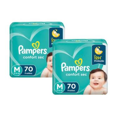 Imagem de Kit Fralda Pampers Confort Sec Super Tamanho M 140 unidades