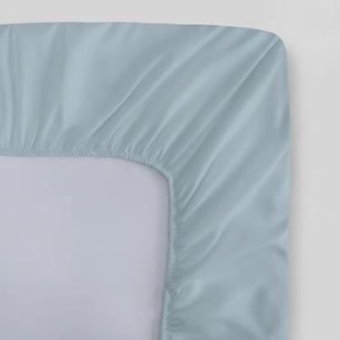Imagem de FABDREAMS Lençol de elástico 100% algodão orgânico percal California King Size | Contagem de 300 fios | Certificado GOTS | Algodão de fibra longa | Fresco e Respirável | Cabe em bolso profundo de até