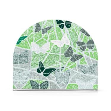 Imagem de JUZIHAI Porta-guardanapos de borboletas para mesa dispensador de guardanapo de acrílico para mesa suporte de lenços independente para cozinha sala de jantar bar festa decoração de casa