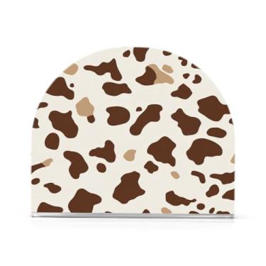 Imagem de JUZIHAI Porta-guardanapos de vaca leopardo para mesa dispensador de guardanapo de acrílico para mesa suporte de lenços independente para cozinha sala de jantar bar festa decoração de casa
