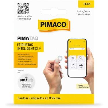 Imagem de Etiqueta Inteligente Pimatag, Pimaco, NFC Tecno, 25 mm, com 05 unidades