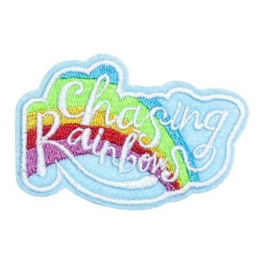 Imagem de Ruoming 1 peça de adesivos modernos bordados com aplique de crachá engraçado com aplique de ferro na costura (5 x 7 cm)