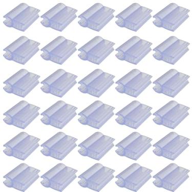Imagem de CHENJIN 30 peças de porta-cartões de exibição de tela de plástico 2,5 x 1,8 x 1 cm para pendurar etiquetas de produtos sinalização de parede prateleira de publicidade clipes macios