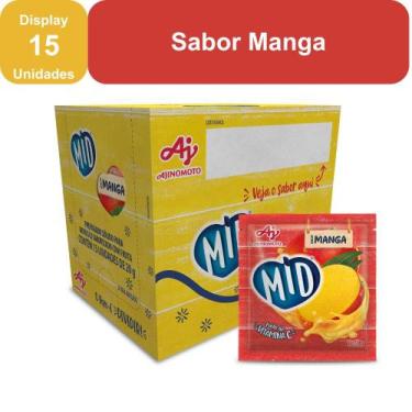 Imagem de Kit Refresco em Pó MID Sabor Manga Com 15 Unidades de 20g