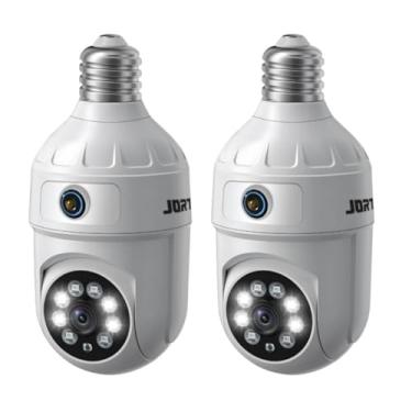 Imagem de ANJ.GG Câmera de Segurança Interna/Externa, Estilo Domo, Full HD 1080p, Visão Noturna, Monitoramento Residencial, P17-branco*2, Wi-Fi/Com fio, Áudio 2 vias, AC/DC, Wi-Fi