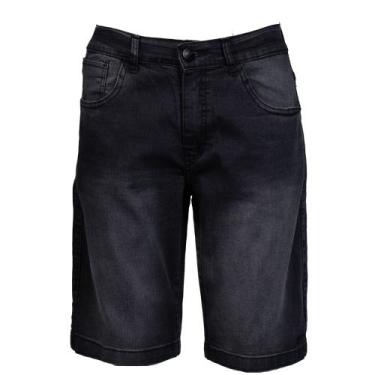 Imagem de Bermuda Masculina Gangster Sarja Estonada Preto, Preto, 46
