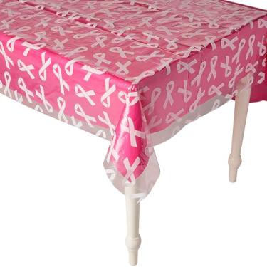 Imagem de Rolo de toalha de mesa de plástico descartável Clear Ribbon Awareness - 102 cm x 31 m (1 rolo) - Perfeito para arrecadação de fundos de caridade, eventos comunitários e campanhas de conscientização