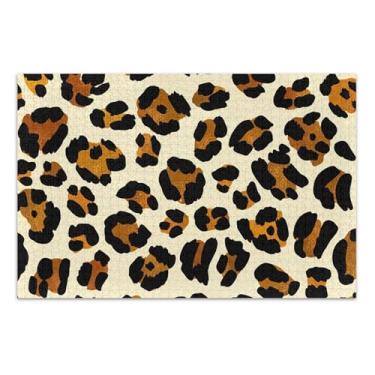 Imagem de Quebra-cabeça de 1000 peças para adultos, paisagem engraçada, pintura de arte floral, estampa de leopardo, marrom, preto, bege, 75 x 40 cm