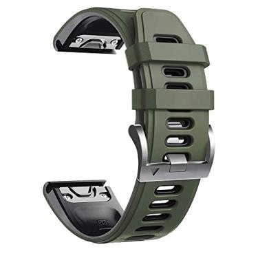 Imagem de RORFFK Pulseira de silicone de 26 mm para Garmin Fenix 5X Plus 6X Pro 3 3HR Descent MK1 MK2 /D2 Delta PX Pulseira Easyfit (Cor: I, Tamanho: 26 mm D2 MK1 MK2i)