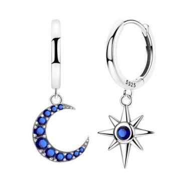 Imagem de Brincos De Argola Grandes Em Prata Esterlina 925 Com Zircônia Para Mul