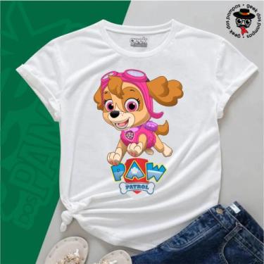 Imagem de Camiseta T-shirt Infantil Skye Patrulha Canina, Branca 3, Infantil 4