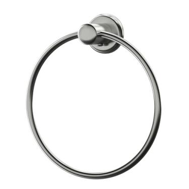 Imagem de Porta Toalha Argola Inox Turim Banheiro Civitt Preteada