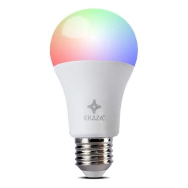 Imagem de EKAZA Lâmpada Inteligente RGB, 16 milhões de cores, Wi-Fi, Compatível com Amazon Alexa e Google Assistente, 9W+3W - EKGC-T261-E27