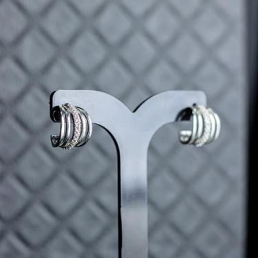 Imagem de Brinco Meia Argola 5 Hastes Banhada a Prata - D'Ross