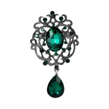 Imagem de Broche De Flor Com Strass Unissex Para Mulheres, Pingente De Vidro Par