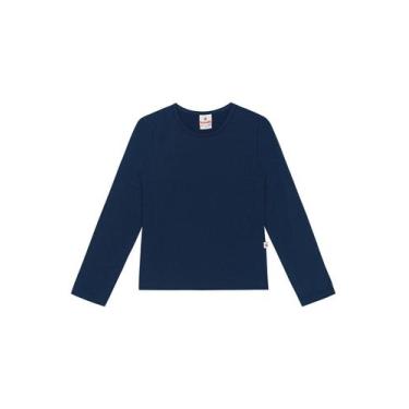 Imagem de Camiseta infantil unissex térmica pesado Brandili, 3, Azul