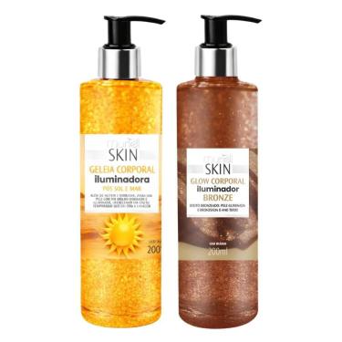 Imagem de Kit Muriel Skin: 1 Glow Corporal Iluminador Bronze 200ml e 1 Geleia Corporal Iluminadora 200ml