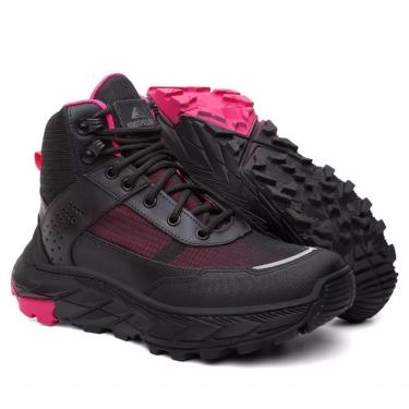 Imagem de Bota Feminina Adventure Ultra confort Lilás Couro legítimo e solado Antiderrapante-Feminino