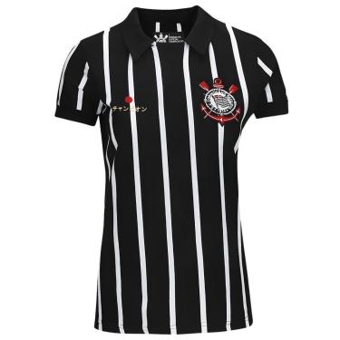 Imagem de Camisa Feminina Corinthians Retrô Japão Algodão Oficial-Feminino