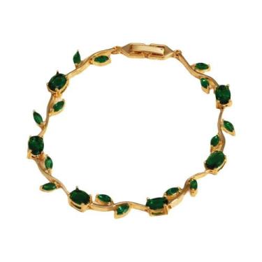 Imagem de Pulseiras De Noiva Em Zircônia Cúbica Branca E Verde Para Mulheres, Jo