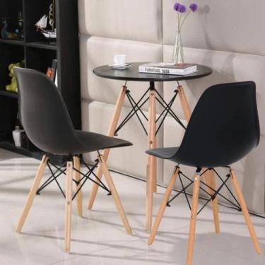 Imagem de Conjunto de Mesa Redonda 80cm com 2 Cadeiras Eiffel - Móveis La Bella