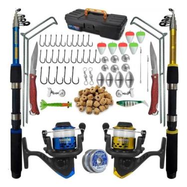 Imagem de Vara De Pesca Completa 2 Vara 2 Molinete E Itens Conforme Di - Congrat