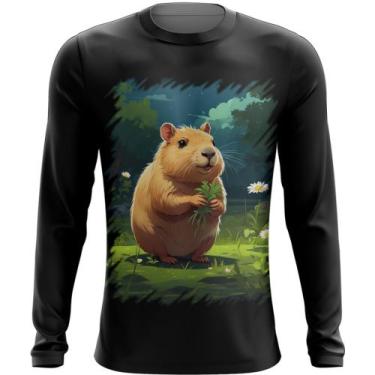 Imagem de Camiseta Manga Longa Capivara do Bem Animalzinho 20 - Kasubeck Store®,