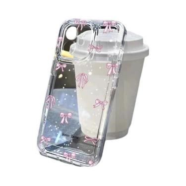 Imagem de Capa De Silicone Transparente Com Estampa Floral Para Samsung S25 Ultr