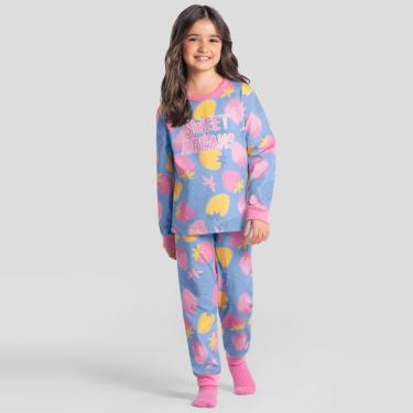 Imagem de Pijama infantil menina frutinhas brilha no escuro Brandili