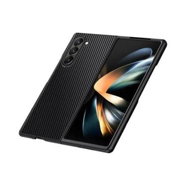 Imagem de Capa De Telefone Em Plástico Duro À Prova De Choque Em Fibra De Carbon