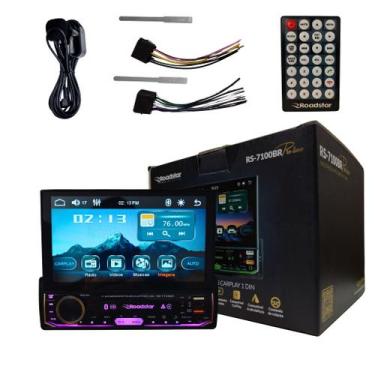 Imagem de Auto Rádio Tela 7'' Full Touch 1DIN MP5 Carplay Android Bluetooth USB 