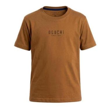 Imagem de Camiseta Ogochi Infantil Marrom Concept Slim 02/08-Masculino