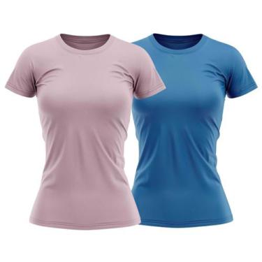 Imagem de Kit 2 Camisas Proteção Solar Manga Curta Feminina Blusa Térmica - TR4,