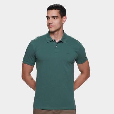 Imagem de Camisa Polo Colcci Casual Masculina, Verde militar, GG