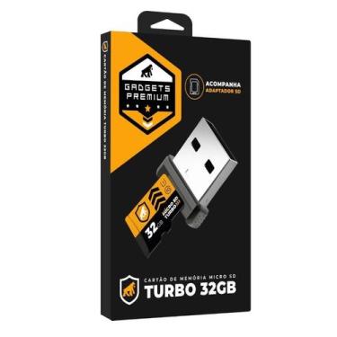 Imagem de Cartão de Memória Turbo 32GB U1 + Adaptador Pendrive Nano Slim + Adapt