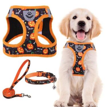Imagem de Conjunto de arnês para cães PUPTECK ajustável Step-in No Pull XXS