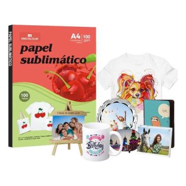 Imagem de Papel Sublimático Mecolour A4 100 Folhas Resina Transfer Can - Congrat
